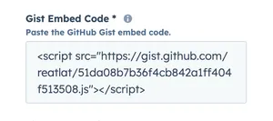Code Snippet Embed (GitHub Gist) | FreshJuice Docs