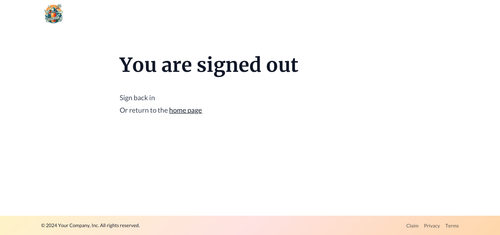 Sign Out Page