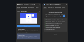 Exporting Figma design to structured code