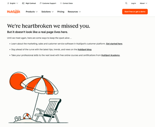 HubSpot 404 page