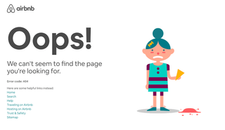 Airbnb 404 page