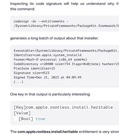 Inconsistent code block styling across a blog post with different font sizes and formatting