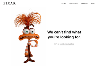 Pixar 404 page
