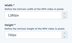 sidebar Width and Height fields