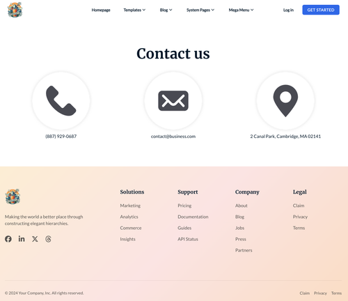 Contact Us template