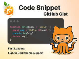 Code Snippet Embed (GitHub Gist)