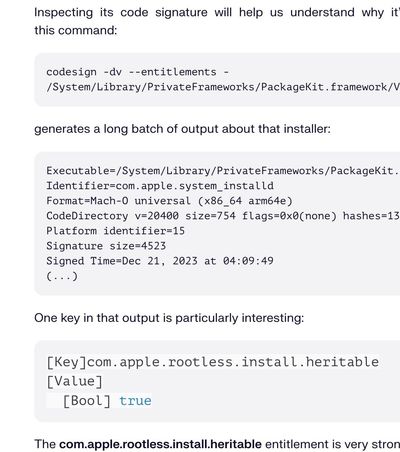 Inconsistent code block styling across a blog post with different font sizes and formatting