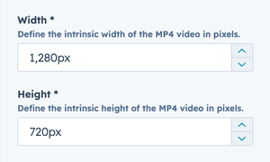 sidebar Width and Height fields