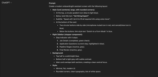 Using ChatGPT to describe UI for Lovable import