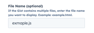 sidebar File Name input