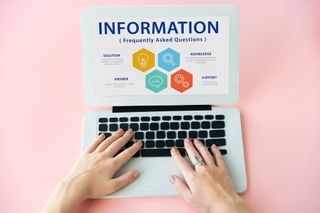 Contact us Information Faq section for seo Word Concept