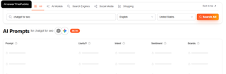 Answer the Public AI Prompts feature